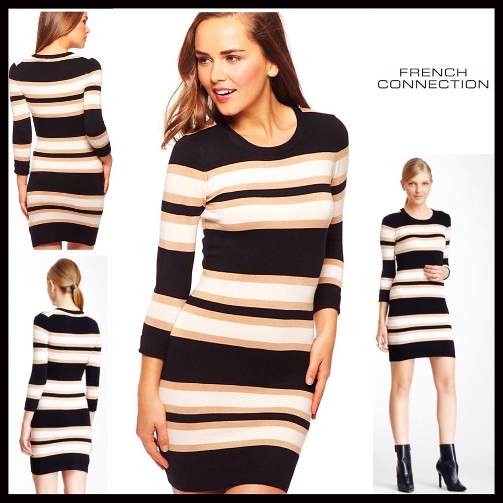FRENCH CONNECTION BAMBI STRIPED KNIT DRESS - Picture 8 of 8